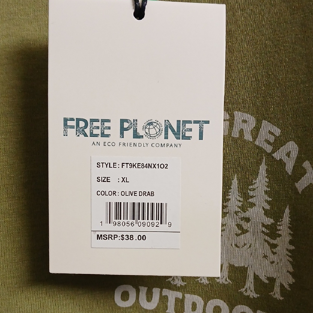 Men's Olive T-Shirt - Picture 3 of 5